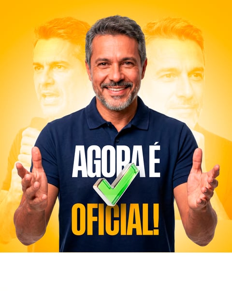AGORA É OFICIAL SOU CANDIDATO CHECK SOCIAL MEDIA PSD EDITÁVEL