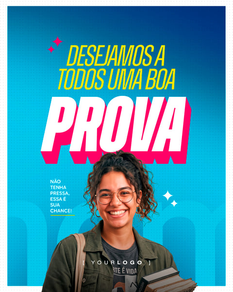 FLYER BOA PROVA PARA ALUNOS DO ENEM PSD EDITÁVEL