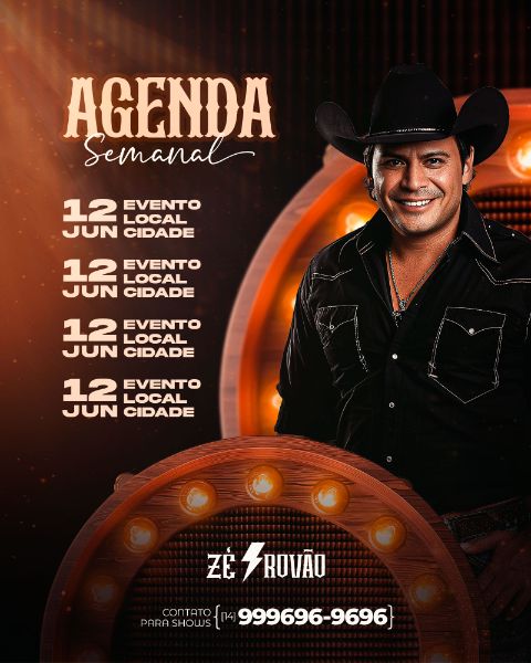 FLYER EVENTOS | SHOWS, ARTISTAS, AGENDA | PSD EDITÁVEL