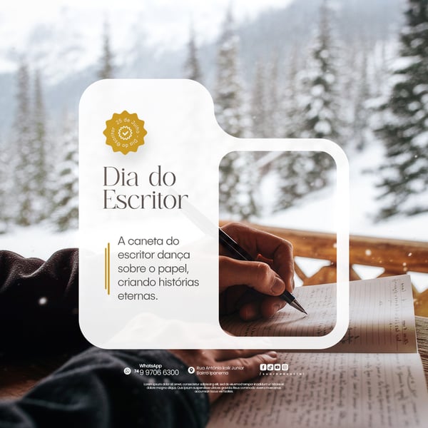 25 DE JULHO - DIA DO ESCRITOR - FLYER SOCIAL MEDIA PSD EDITÁVEL