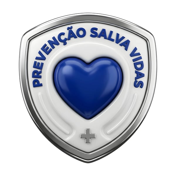 MEDICAL PREVENTION HEART SHIELD SILVER EMBLEM