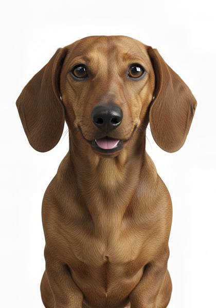 Cachorro retrato fundo branco