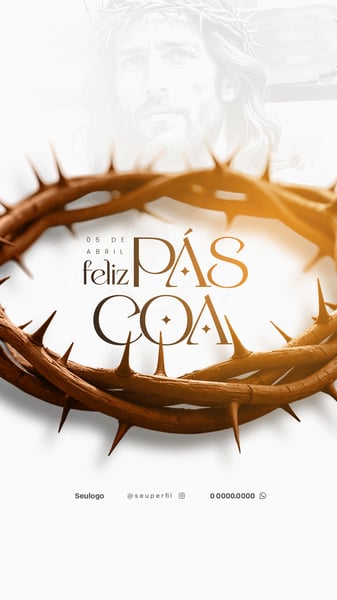 FELIZ PÁSCOA FLYER SOCIAL MEDIA PSD 3