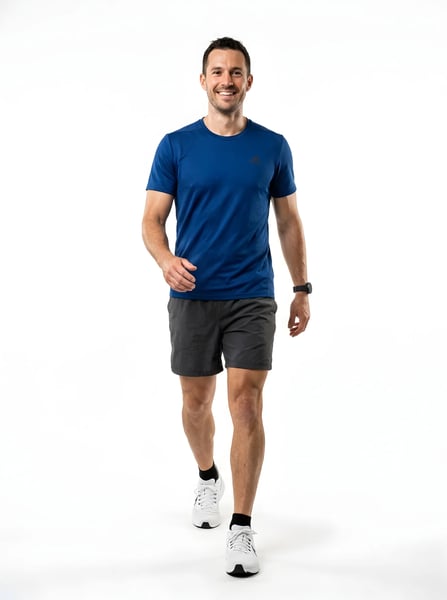 FIT MAN WALKING RUNNING BLUE SPORTSWEAR