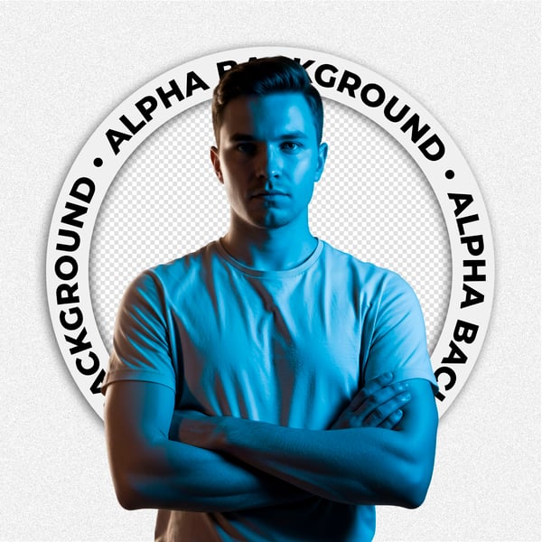 HOMEM JOVEM COM LUZ AZUL 2