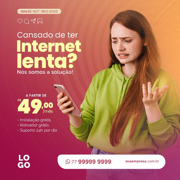 CANSADO DE TER INTERNET LENTA - INTERNET