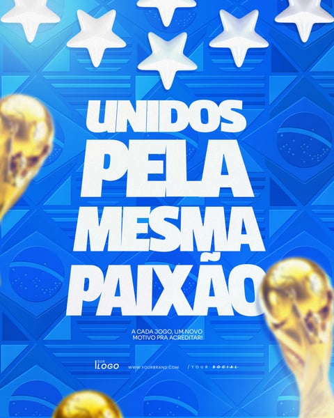 COPA DO MUNDO FUTEBOL RUMO AO HEXA BRASIL PSD EDITÁVEL 1