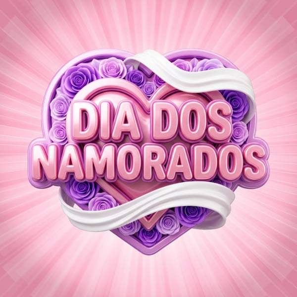 SELO 3D DIA DOS NAMORADOS