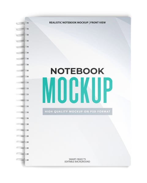 CADERNO PSD EDITÁVEL MOCKUP