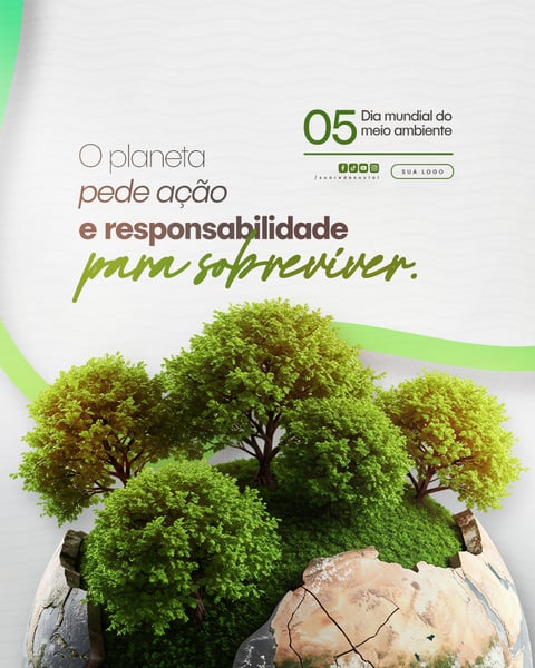 05 DE JUNHO - DIA MUNDIAL DO MEIO AMBIENTE SOCIAL MEDIA PSD EDITÁVEL