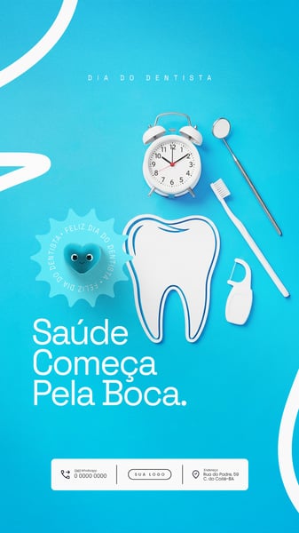 DIA MUNDIAL DO DENTISTA 3 DE OUTUBRO SOCIAL MEDIA PSD EDITÁVEL 7