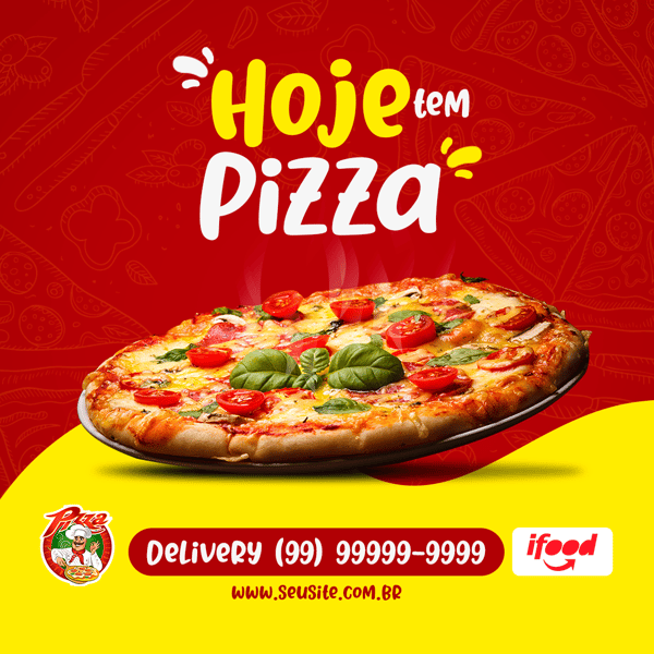 HOJE TEM PIZZA POST SOCIAL MEDIA