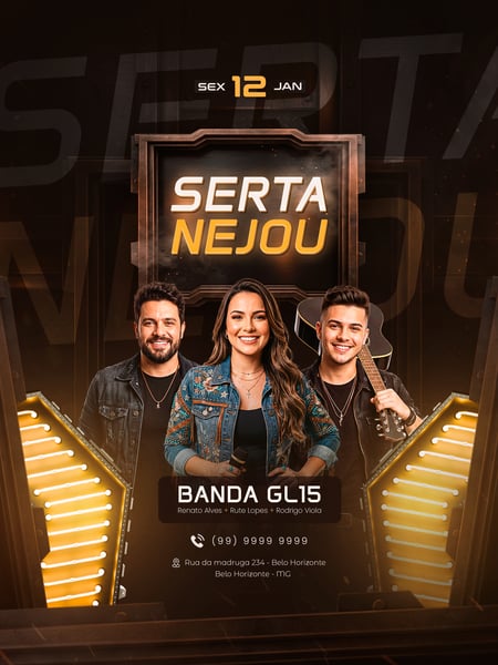 FLYER SERTANEJO PSD TEMPLATE