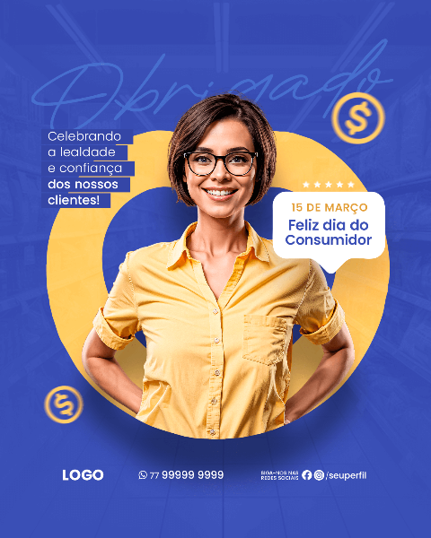 15 DE MARÇO - DIA DO CONSUMIDOR SOCIAL MEDIA AZUL
