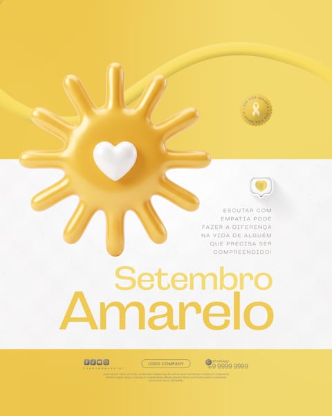 SETEMBRO AMARELO CONSCIENTIZAÇÃO E RESPEITO SOCIAL MEDIA PSD EDITÁVEL 3