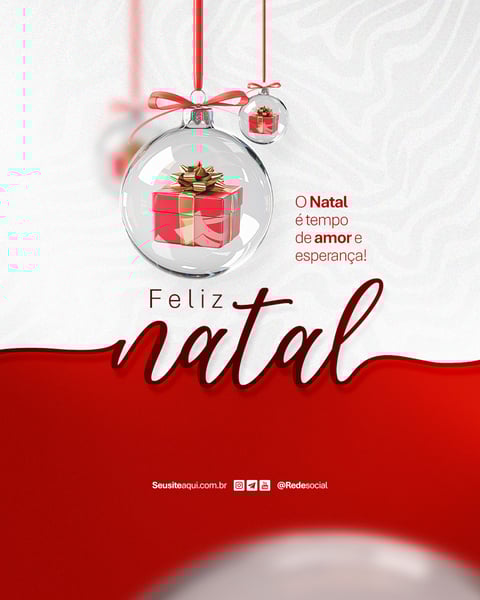 FELIZ NATAL 25 DE DEZEMBRO SOCIAL MEDIA PSD EDITÁVEL