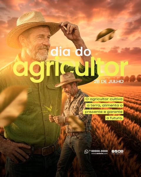 DIA DO AGRICULTOR 28 DE JULHO SOCIAL MEDIA PSD EDITÁVEL 2