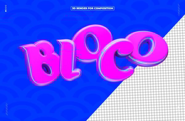 SELO 3D BLOCO CARNAVAL