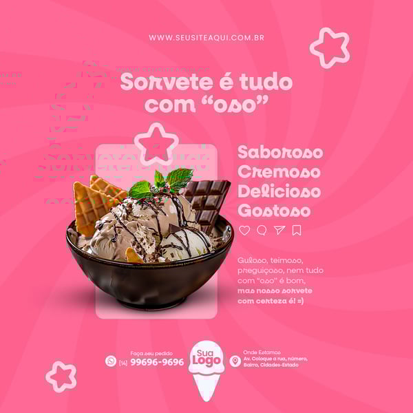 FEED QUADRADO SORVETERIA SOCIAL MEDIA