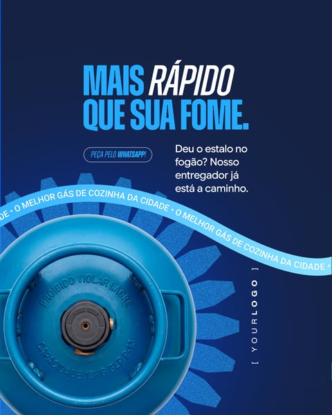 Post Instagram GÁS DE COZINHA VISTA SUPERIOR PSD EDITÁVEL
