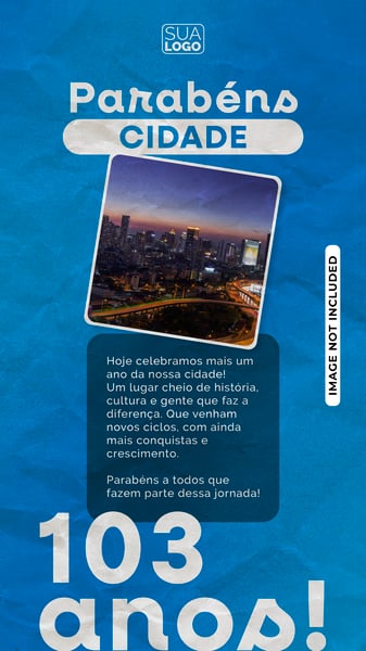 POST REDE SOCIAL STORIE ANIVERSARIO DA CIDADE