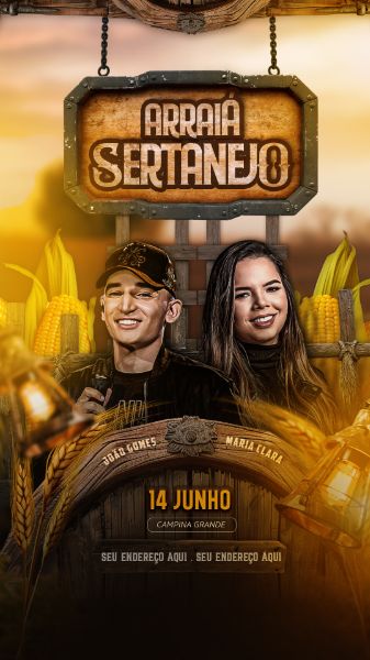 FLYER ARRAIÁ SERTANEJO STORY