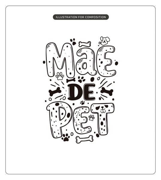 LETTERING MÃE DE PET VECTOR 11
