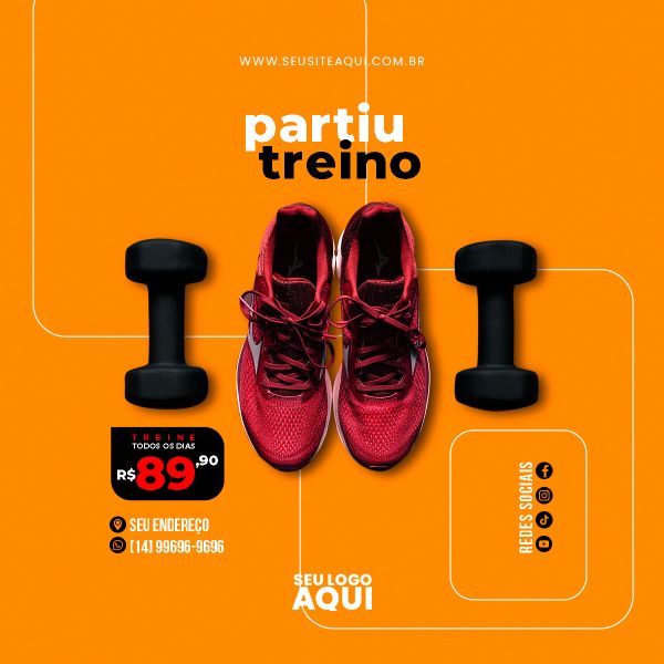 ACADEMIA - CROSS FIT - FITNESS | SOCIAL MEDIA | PSD EDITÁVEL