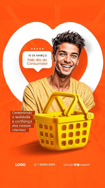 15 DE MARÇO - DIA DO CONSUMIDOR SOCIAL MEDIA LARANJA