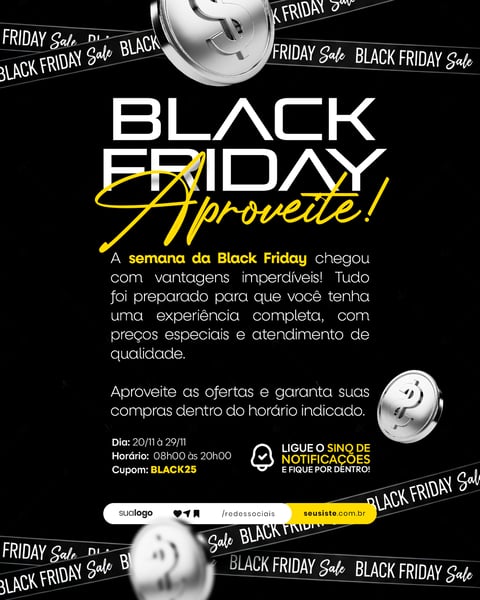 BLACK FRIDAY AVISO COMUNICADO ANÚNCIO SOCIAL MEDIA PSD EDITÁVEL 19