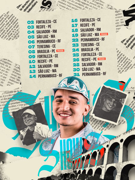 FLYER ARTISTA AGENDA DE SHOWS AGENDA SEMANAL PSD EDITÁVEL + FONTES
