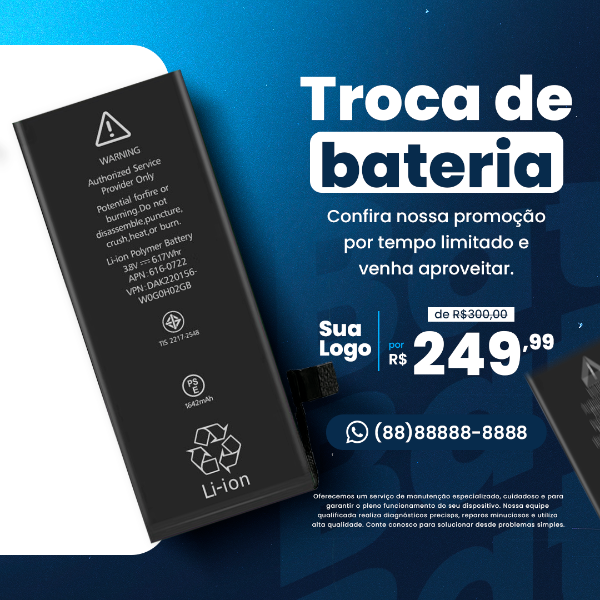 TROCA DE BATERIA - ASSISTÊNCIA TÉCNICA