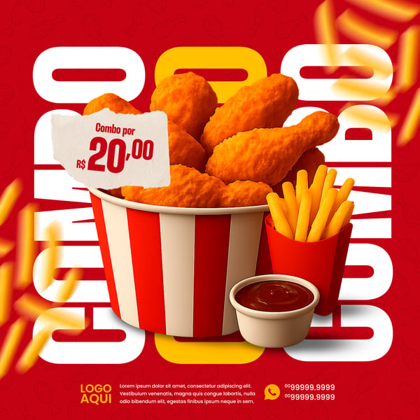 SOCIAL MEDIA FASTFOOD FRANGO RESTAURANTE
