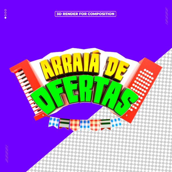 SELO 3D ARRAIÁ DE OFERTAS