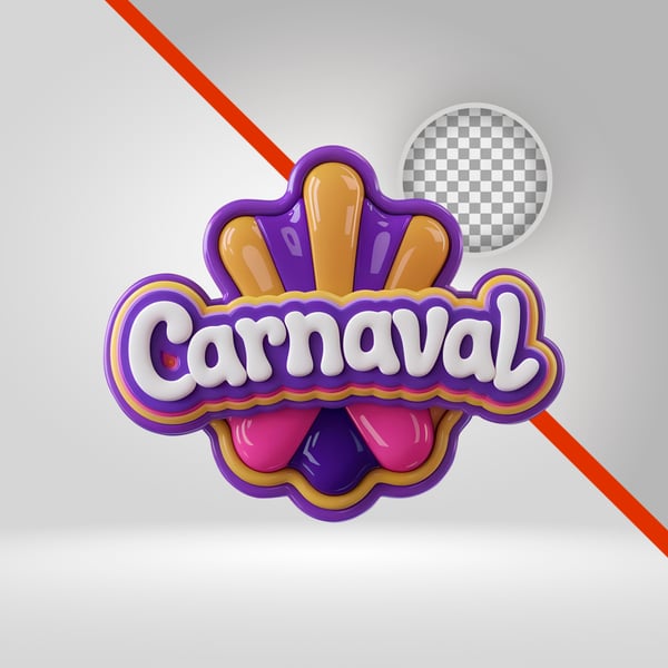 SELO 3D CARNAVAL, TEXTO 3D, LOGOTIPO PARA BLOCO, FOLIA, FLYERS 18