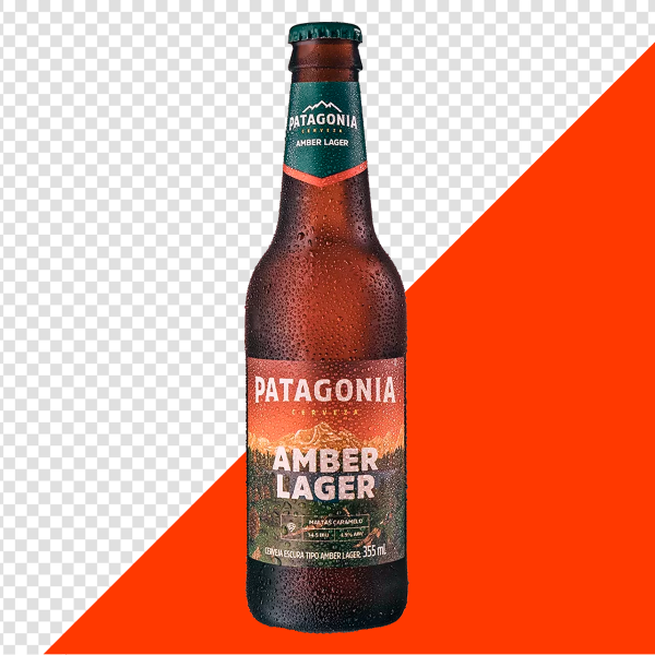 GARRAFA CERVEJA PATAGONIA LAMBER LAGER PNG TRANSPARENTE SEM FUNDO