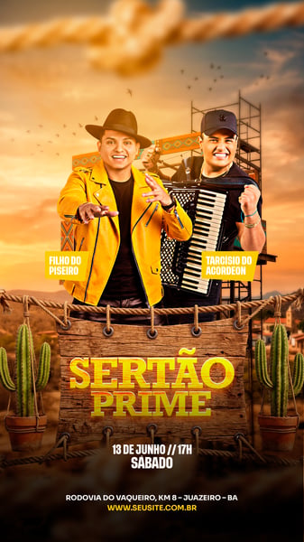 FLYER PARA SHOWS SERTÃO PRIME STORY 217