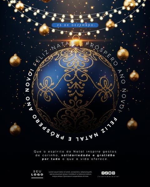 FELIZ NATAL 25 DE DEZEMBRO SOCIAL MEDIA PSD EDITÁVEL 5