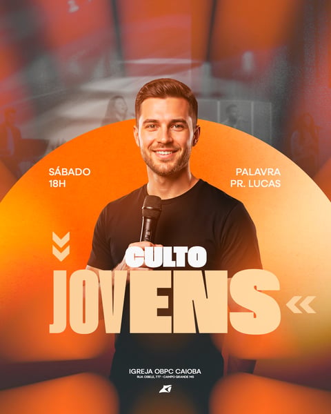 FLYER PARA IGREJA CULTO DE JOVENS FEED 1