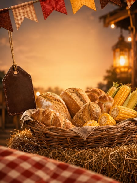 SITIO COM CESTA DE PÃES E MILHO 126