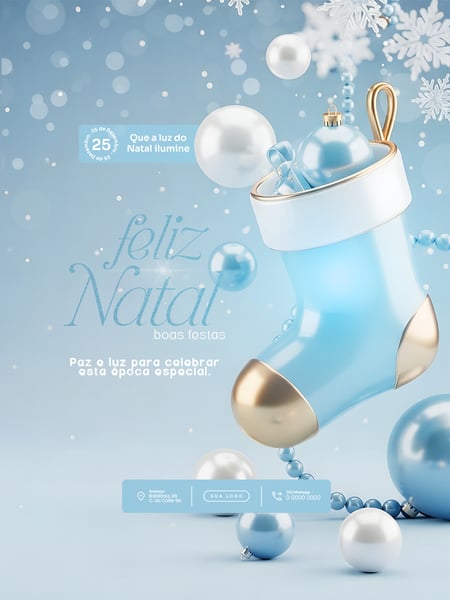 FELIZ NATAL 25 DE DEZEMBRO SOCIAL MEDIA PSD EDITÁVEL 4