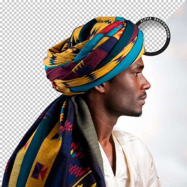 HOMEM NEGRO AFRO ELEMENTO PSD PNG