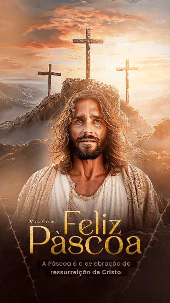 PÁSCOA JESUS CRISTO ESTÁ VIVO SOCIAL MEDIA