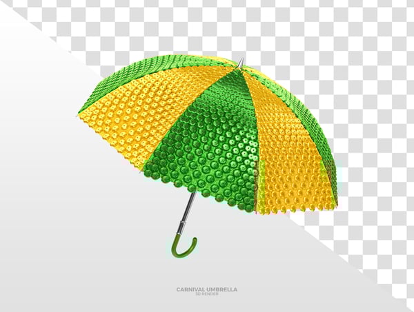 ELEMENTO 3D SOMBRINHA CARNAVAL GUARDA CHUVA PNG