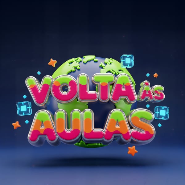 SELO 3D PARA CAMPANHA PUBLICITARIA PARA ESCOLAS, VOLTA AS AULAS-23