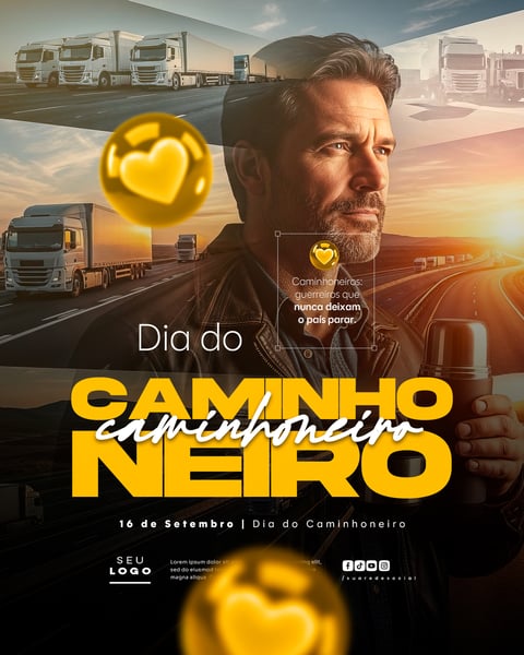 DIA DO CAMINHONEIRO 16 DE SETEMBRO SOCIAL MEDIA PSD EDITÁVEL 7