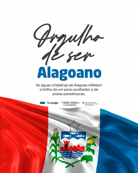 ORGULHO DE SER ALAGOANO SOCIAL MEDIA PSD EDITÁVEL