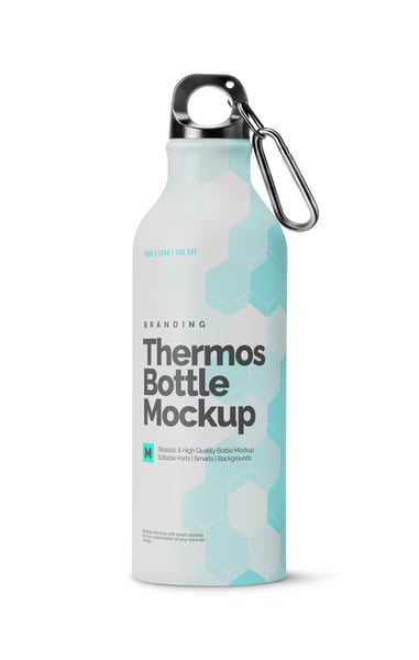 GARRAFA TÉRMICA PSD EDITÁVEL MOCKUP