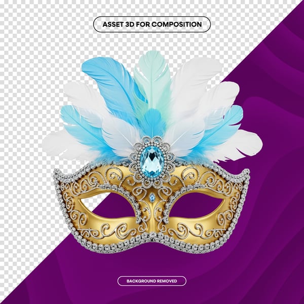 MÁSCARA DE CARNAVAL FESTA BRASIL PNG COMPOSIÇÃO 75 EDITADO