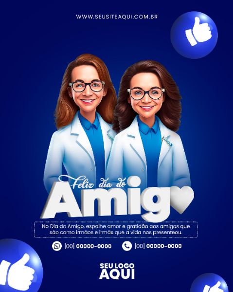 FEED VERTICAL - FELIZ DIA DO AMIGO | SOCIAL MEDIA | PSD EDITÁVEL